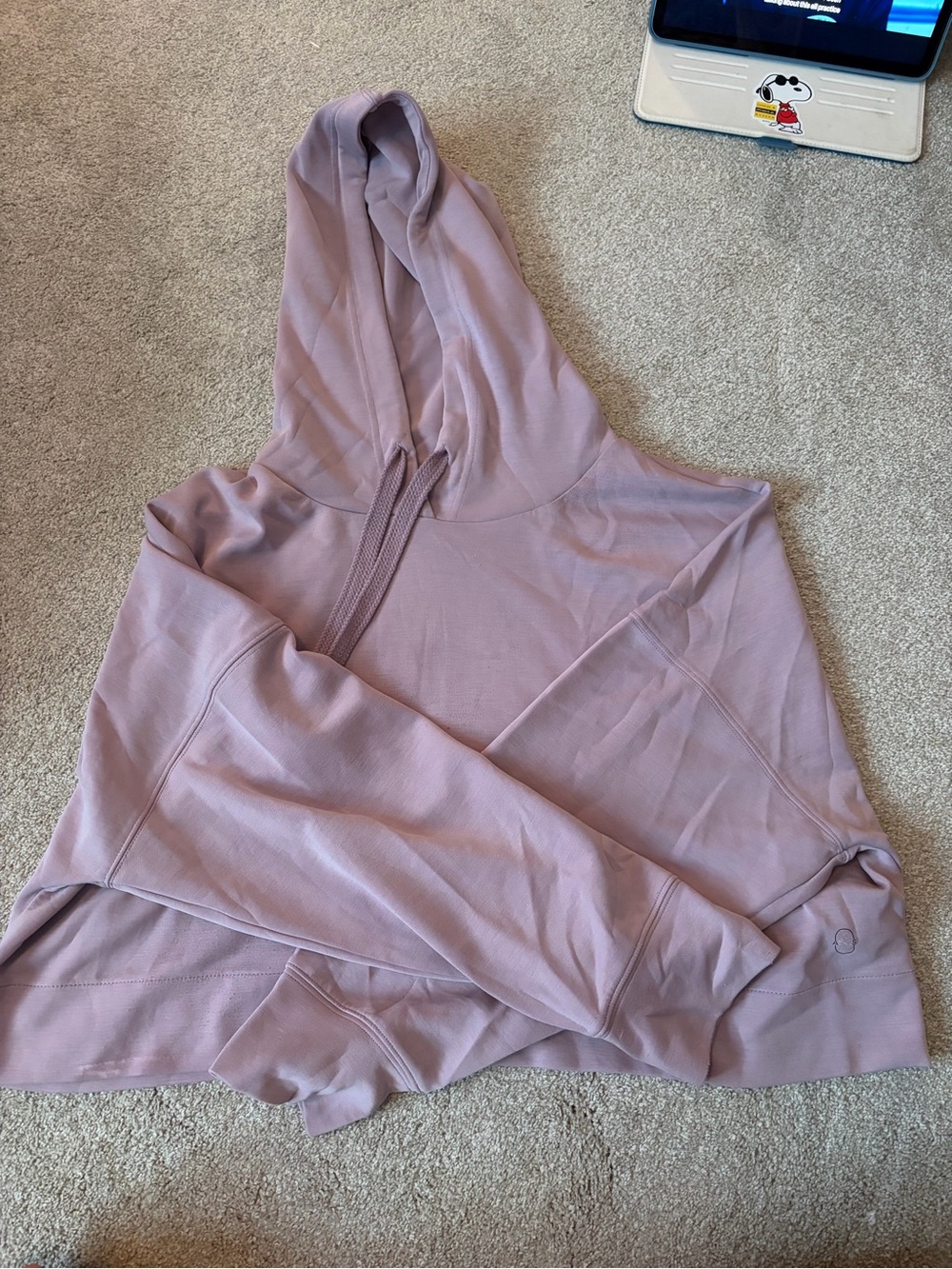 Women's Dusty Mauve Hooded Pullover Sweatshirt